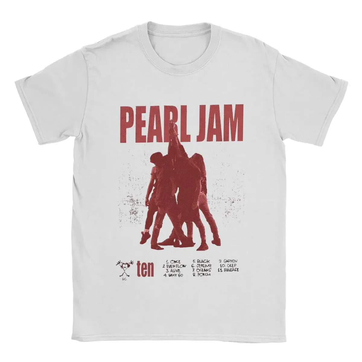 

Pearl Jam men's T-shirt Trend Short sleeve crew collar T-shirt Summer cotton fashion personality top