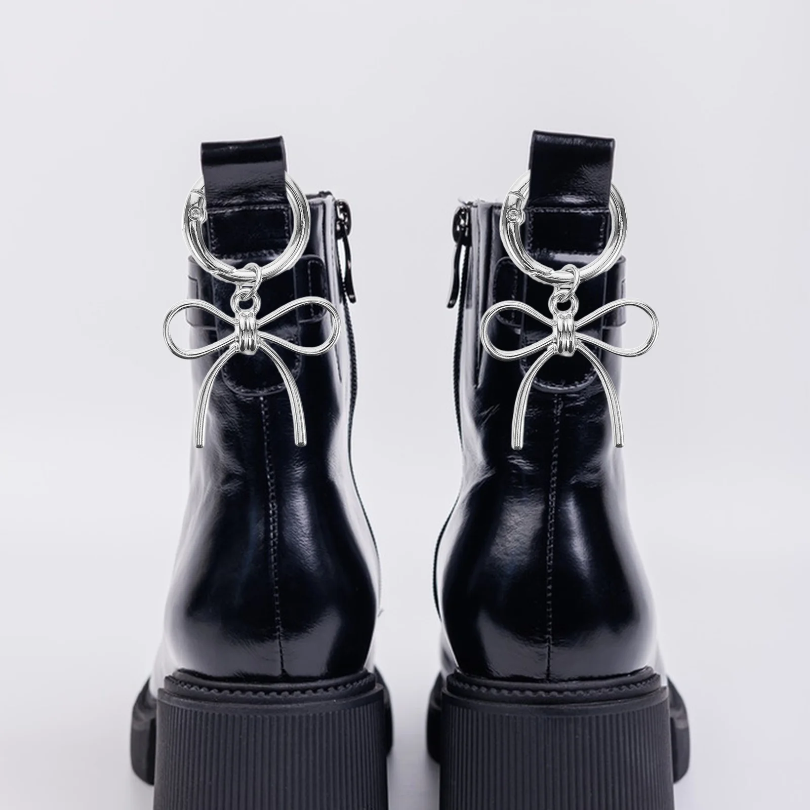 

3Pcs Boots Bowknot Shoe Ornament Charms Metal Punk Accessories Casual Shoes Punk Shoe Accents