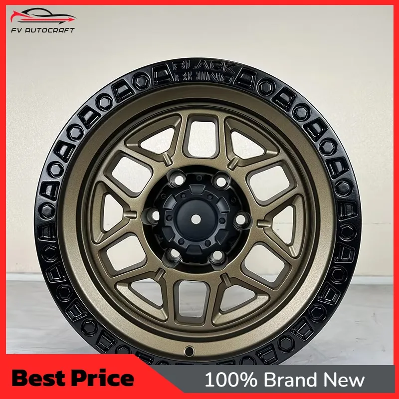 【2026】16 17 18 Inch Simulated Beadlock Offroad Alloy Wheel 5x114.3 PCD Modified Hub For Compact SUV And Small Pickup Trucks
