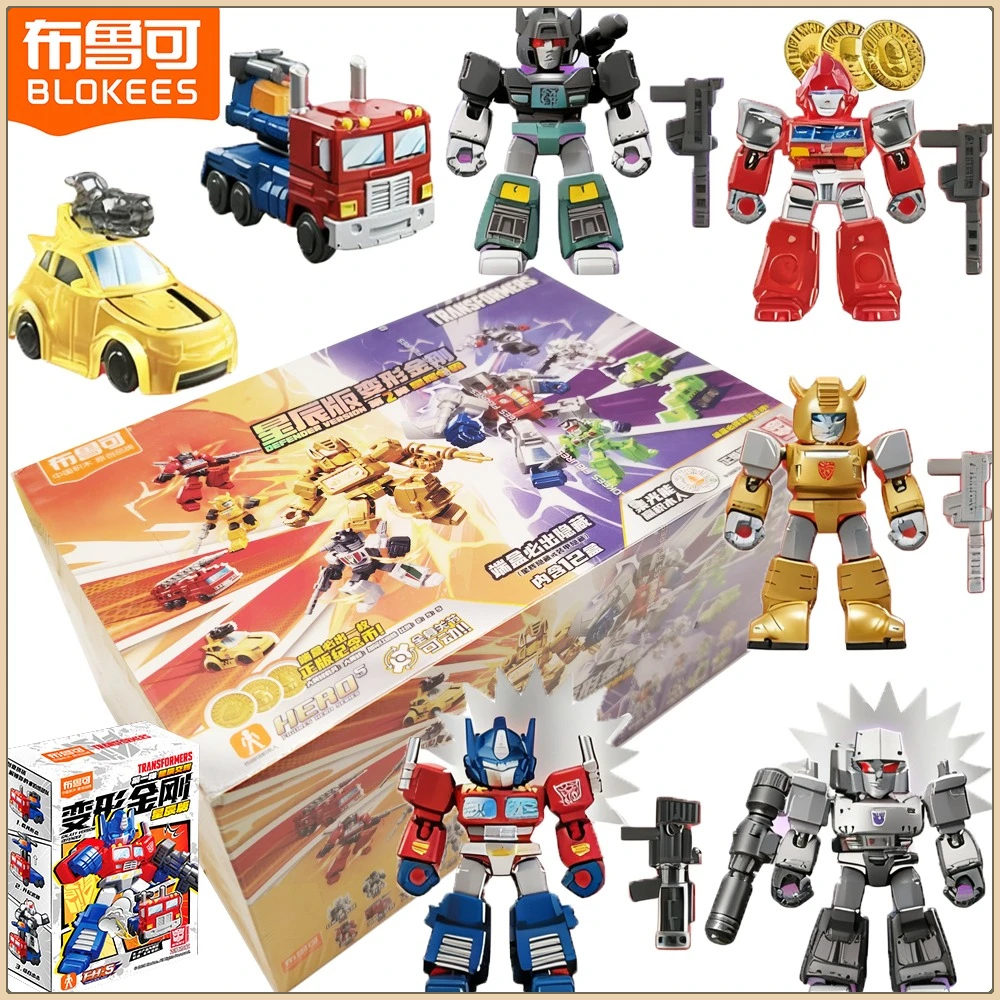 

Original Blokees Transformers Defender Version Series Trendy Blind Box Toys Cartoon Figures Movable Assembly Model Holiday Gifts
