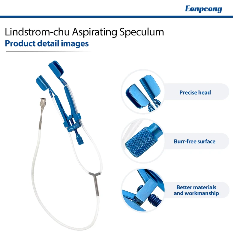 Lindstrom-Chu Aspirating Speculum Reversible Ophthalmic Eyelid Speculum Adjustable Blade Eye Speculum for LASIK Cataract Surgery