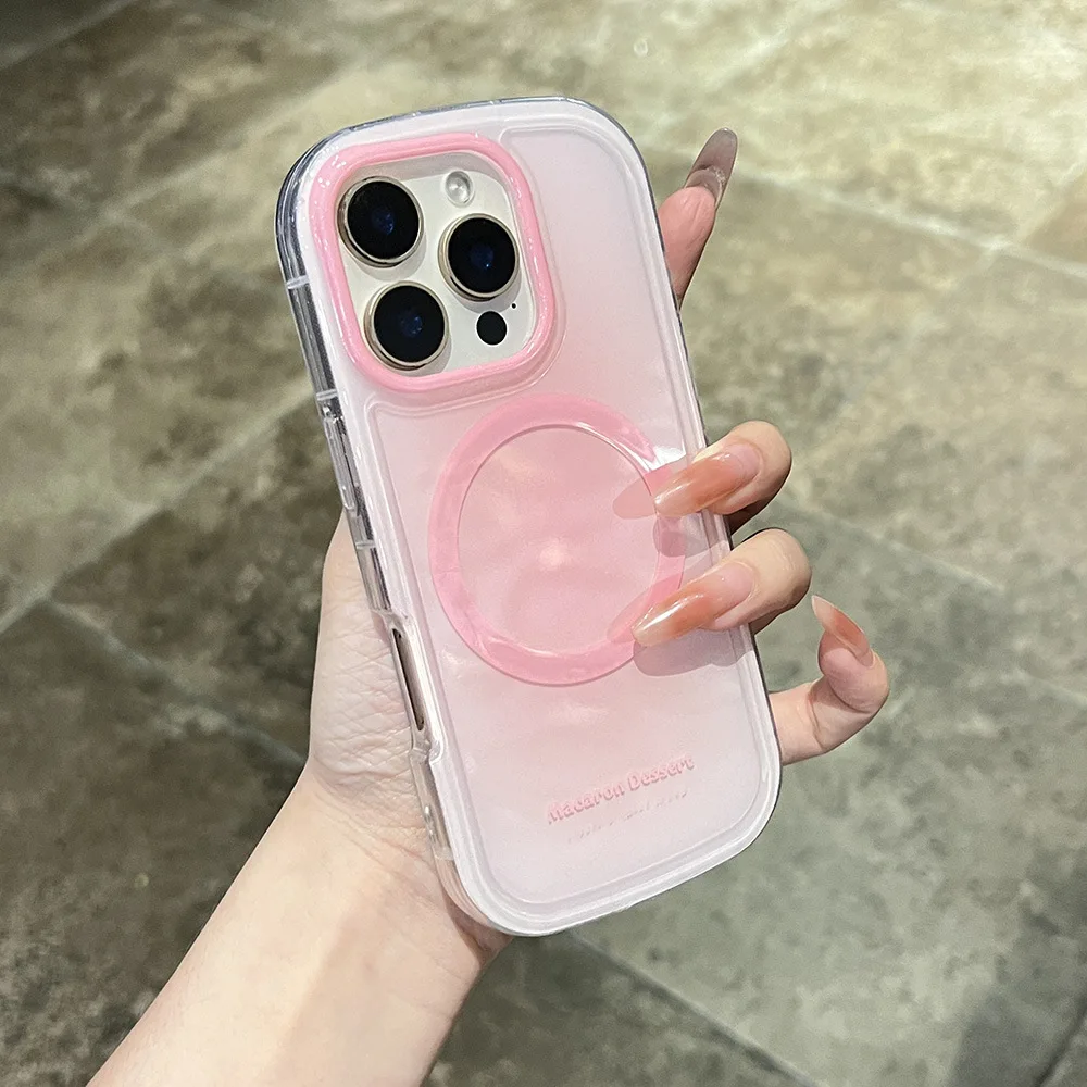 

Candy for Magsafe Wireless Charge Matte Luxury Phone Case for IPhone 13 14 15 16 Pro Max Plus Magnetic Bumper Cases Cover