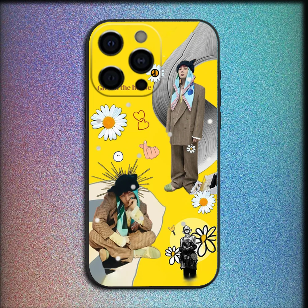 Chrysanthemum Singer GD G-Dragon Phone Case For iPhone 16,15,14,13,12,11,Pro,XS,Max,XR,Plus,SE,Mini Soft Black Cover - Image 4