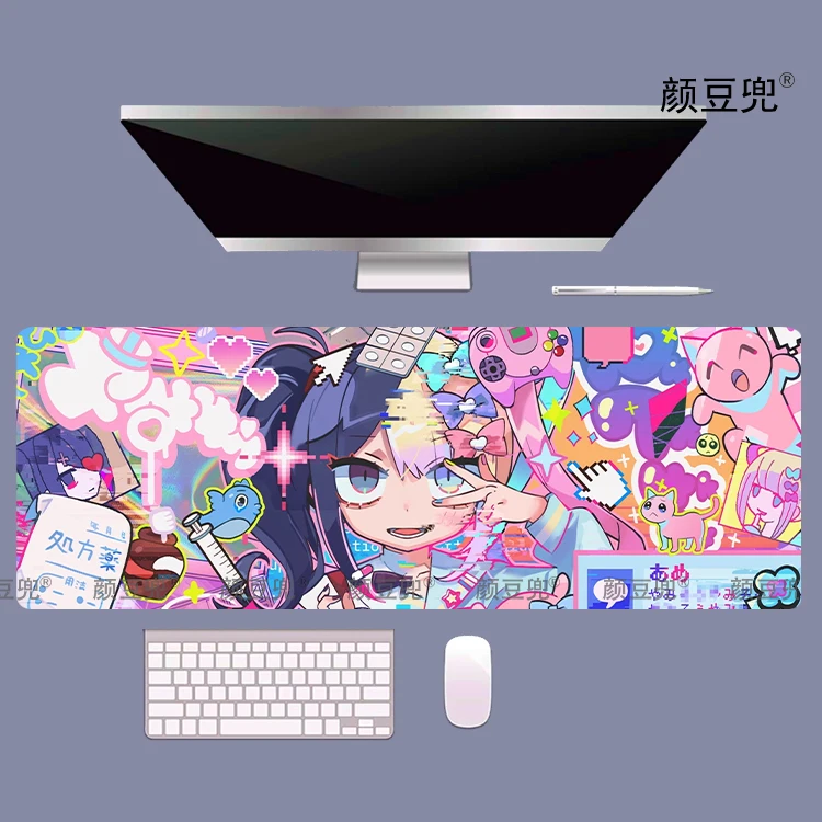 

NEEDY GIRL OVERDOSE Anime For Gaming Large And Small Size Mouse pad Gamer Company Keyboard Mouse Mats Carpet Computer Desk Mat