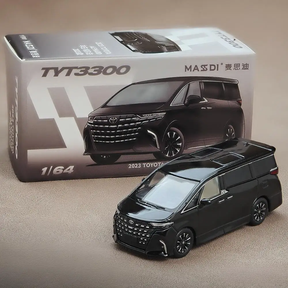 

1:64 ALPHARD 2023, легкосплавный автомобиль, литье под давлением и игрушечный транспорт, модель автомобиля, миниатюрная масштабная модель автомобиля, игрушки для детей