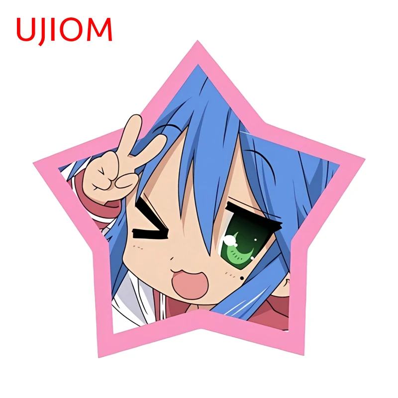 UJIOM Konata Izumi Creative Wall Stickers Amusing Bookshelf Computer Case Desk Decal Occlusion Scratch Kitchens Accessories