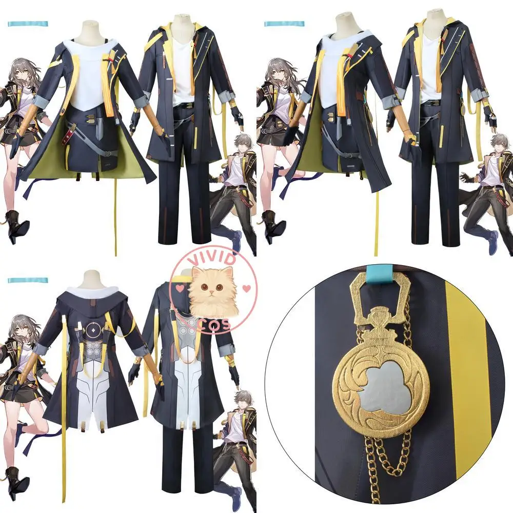 Популярная игра Honkai Star Rail Косплей Костюм Аниме Trailblazer Унисекс Экипировка Парик Классическая униформа для Comic Con Хэллоуин Вечеринка