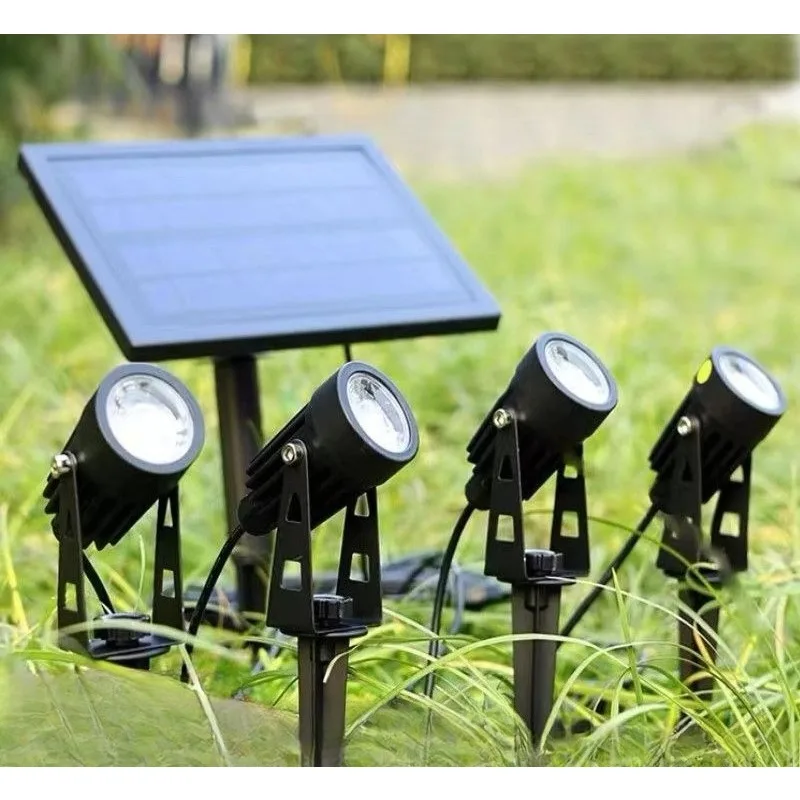 Solar Powered RGB Flood Light Waterproof with Ground Spike for Garden Tree Landscape Lighting Lampe Solaire Extérieur