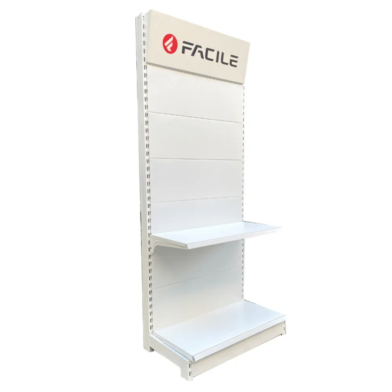 カスタム工場特注サイズ、白、片面、小売用ディスプレイラック、スーパーマーケット棚設備、売れ筋商品