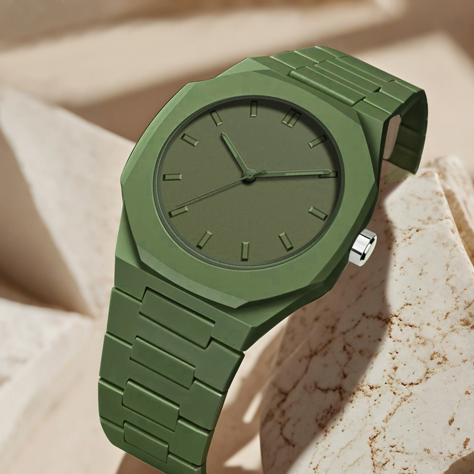 2025 ساعة رياضية وترفيهية جديدة وحديثة وبسيطة بتصميم إبداعي مقاومة للماء بحركة كوارتز ساعات طاقة هدية للرجال