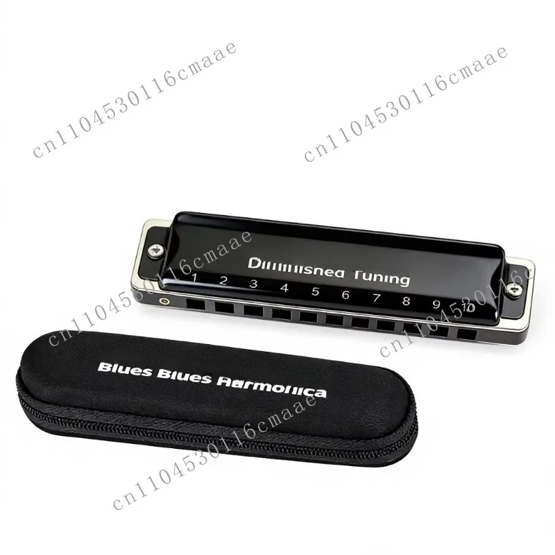 Simple Oriental Ding LUCKY 13-hole Blues Harmonica Diatonic Diminished Tuning Professional Performance Chrome-plated Wholesale