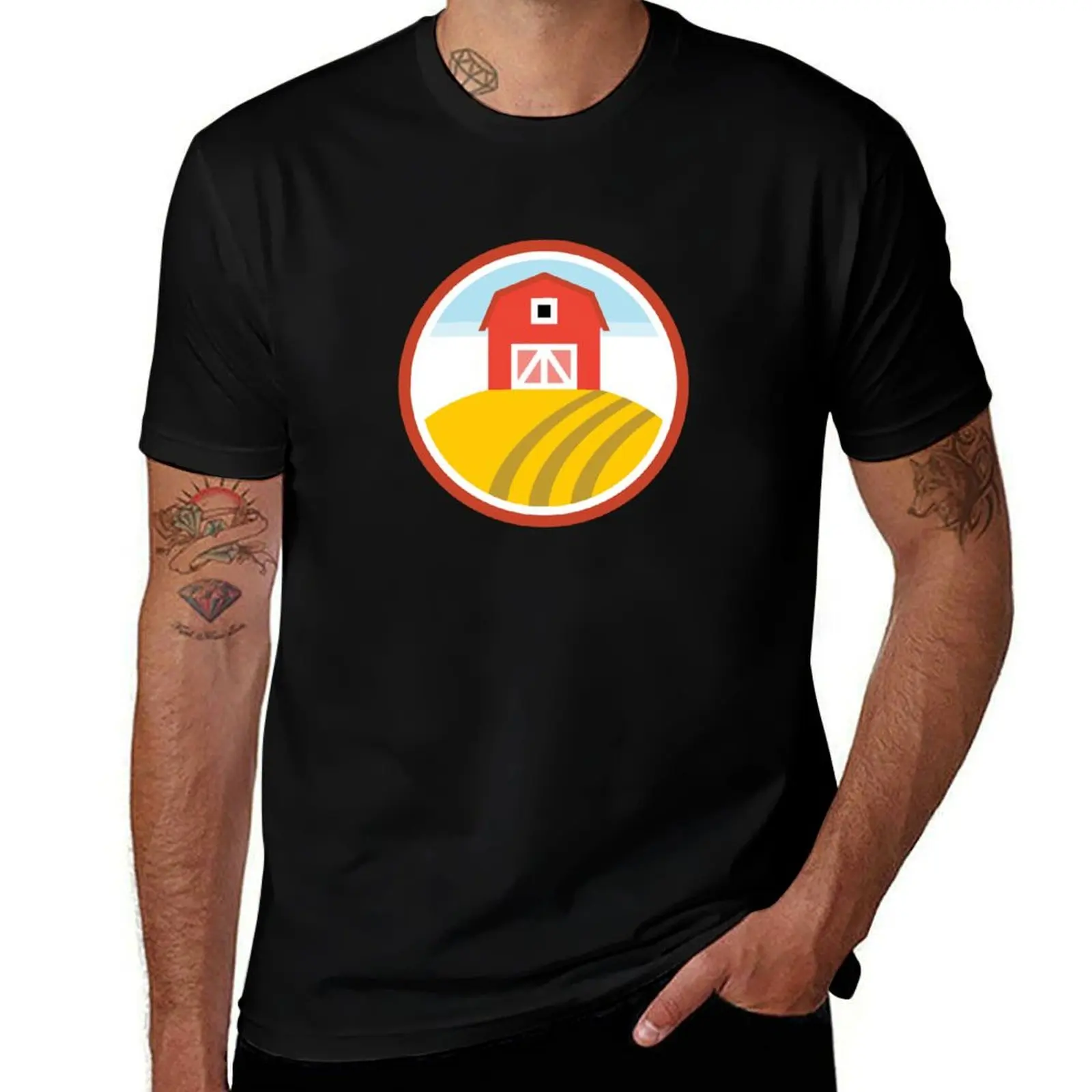 

Farm RPG Emblem (Red) T-Shirt graphics plus size tops men clothings