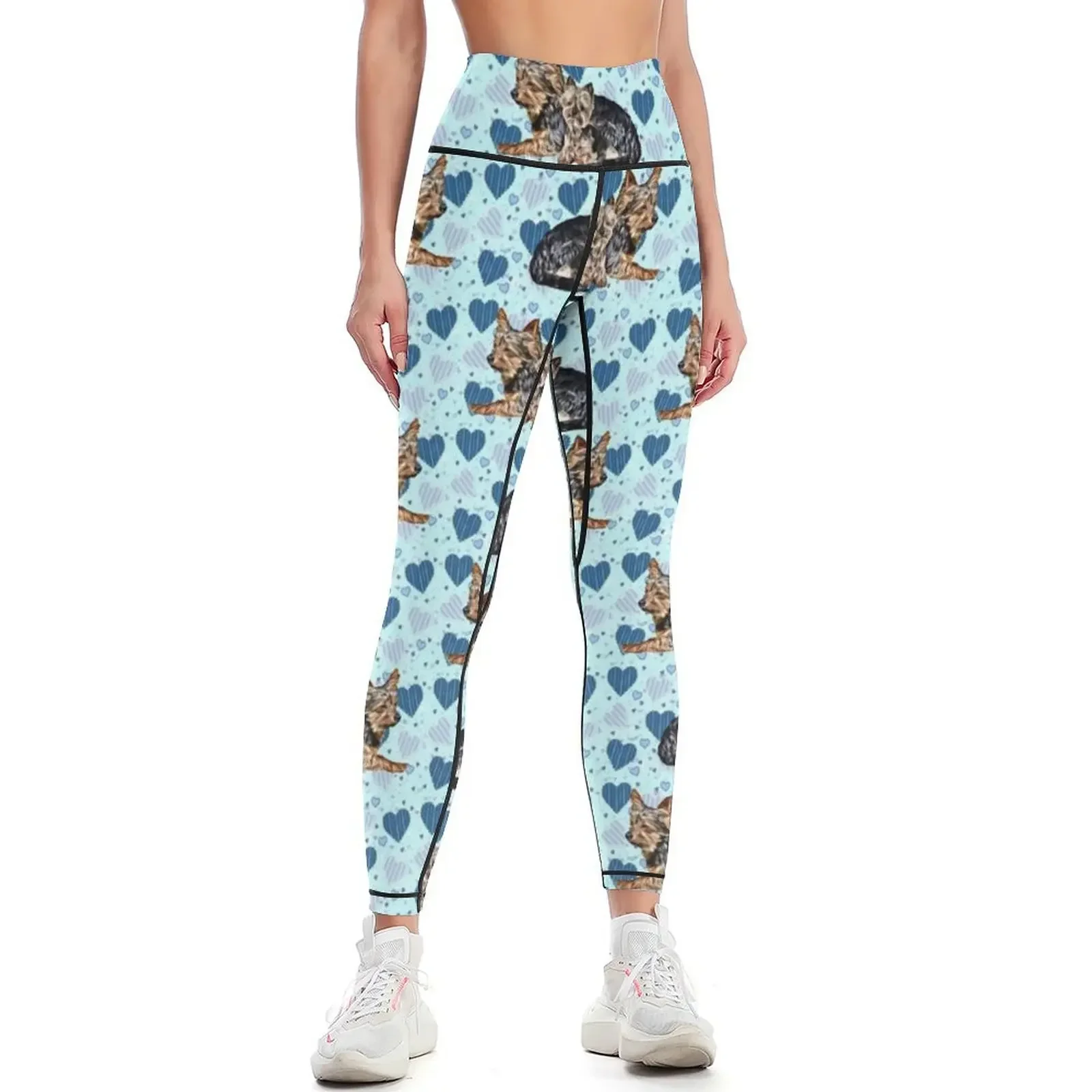 

Yorkshire Terriers painting Leggings Fitness's gym clothes harem pants sporty woman gym Women's sports Womens Leggings