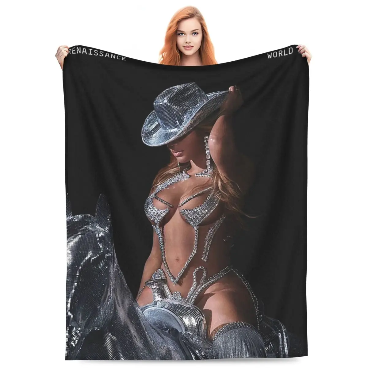 Bey My House Singer Beyonce Renaissance Tour Blanket Throw Blanket Lightweight for Home Bedroom Throws Bedspread Quilt