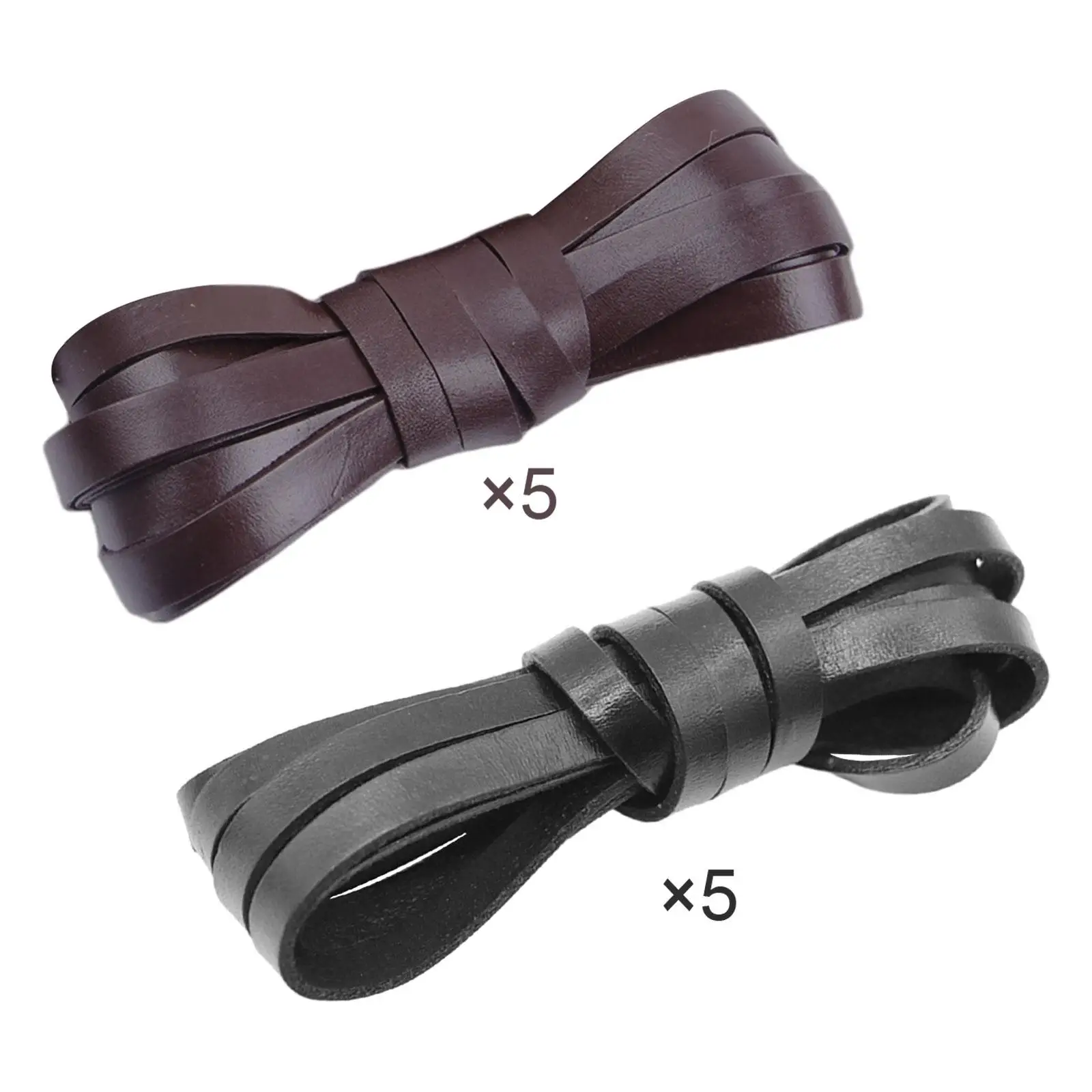 Leather Cord Leather String Jewelry Cord Flat Leather Strip for Hobby Handmade Crafts DIY Projects Necklace Bracelet Shoe Laces