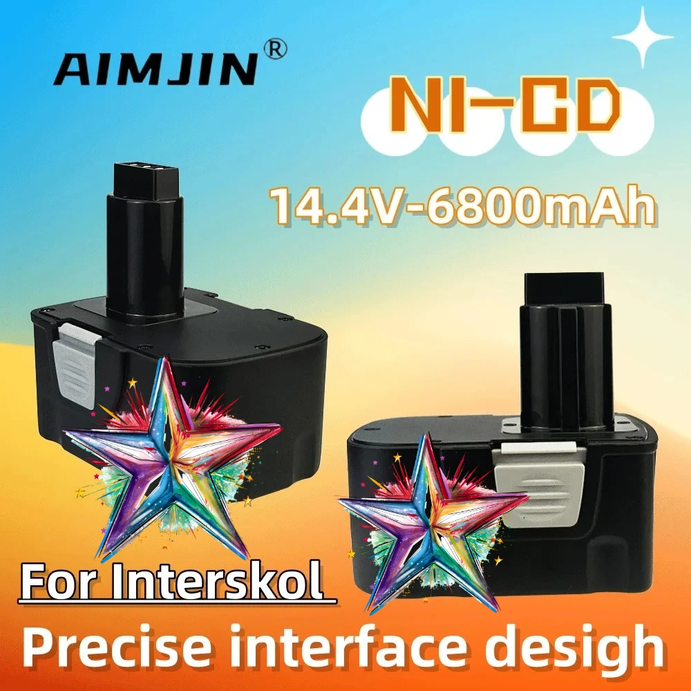 

best-seller 14.4V 6800mAh Rechargeable Battery Replacement for the Power Tool Battery,Suit for Interskol Cordless Drilling Rig