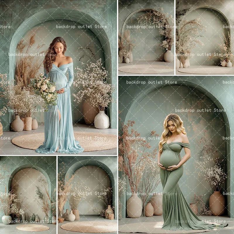 

Фон для фотосъемки Mehofond в стиле бохо, зеленая арка, стена с цветочным рисунком для взрослых, свадьба, портретный декор для беременных, фон для фотостудии