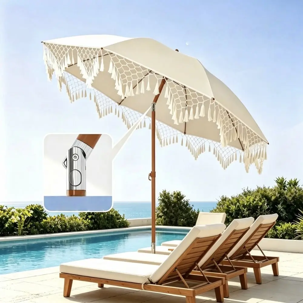 Aluminum Alloy Umbrella Tilt Adapter Multi Angle Adjustable Bendable Joint Umbrella Pole Joint Push Button Adjustment Silver