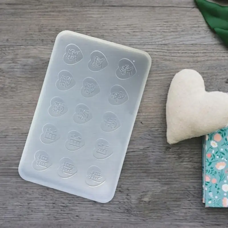 R3MC HEART Associory inshate character accessories mould silicone jewelry mould epoxy tacky make morn for craft lover #4