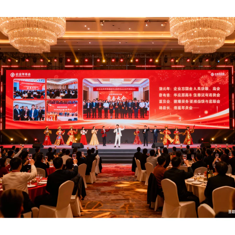 P2.604 Indoor Hotel Banquet LED Rental Cabinet Background Display