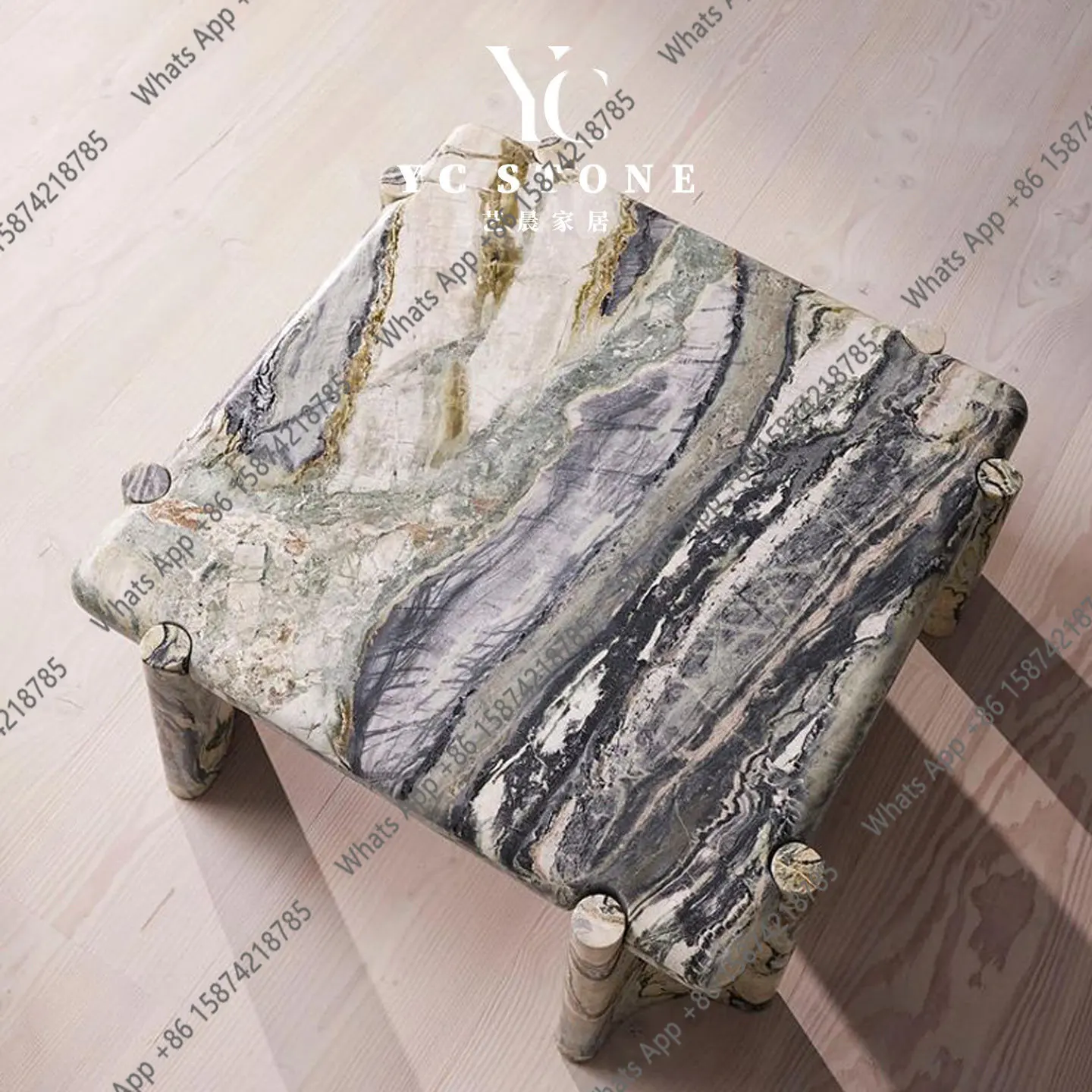 Rt Modern Simple Natural Marble Coffee Table Light Luxury Art Design Coffee Table High-end Luxury Stone Custom Model