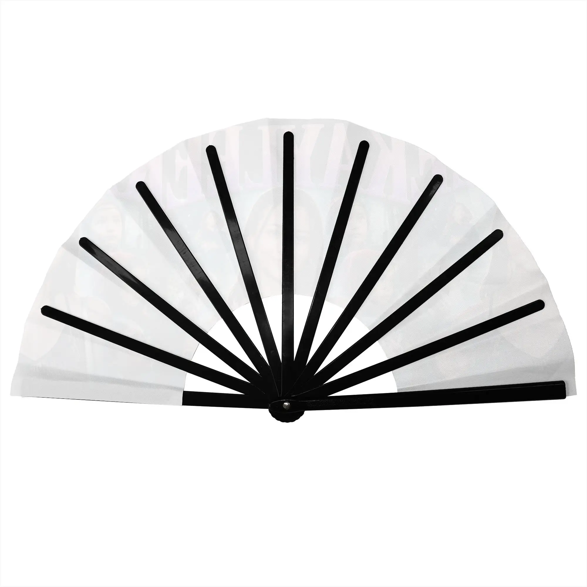 Kaylee Hottle Actor Stylish Hand Fan Men Brave Printed Polyester Fan Trendy Costume Prop Folding Fans For Sports Events Gift