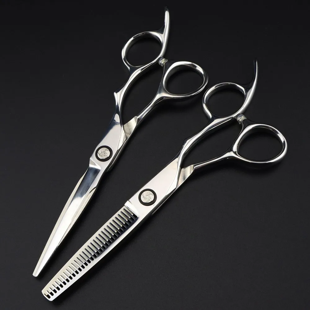 

Professional JP440C steel 6 '' Silver cut hair scissors haircut thinning barber makas hair cutting shears hairdresser scissors