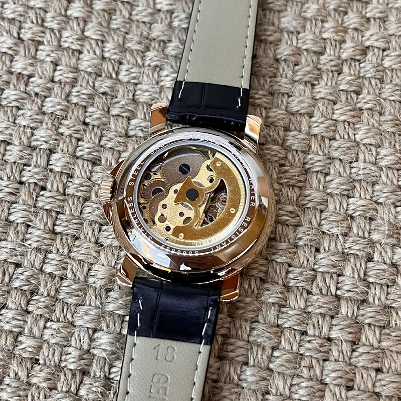 Workplace Commuting Business Red Strap Camellia Women's Watch Internet Celebrity Explosive Fully Automatic Mechanical Watch