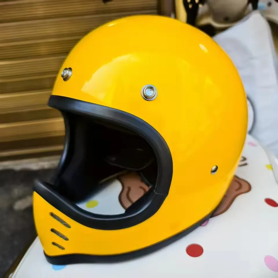 Hot Pointed Nose Small Helmet Chrome Motorcycle Fiberglass Helmet Four Season Full Face Helmet for Honda Casco Moto Casque