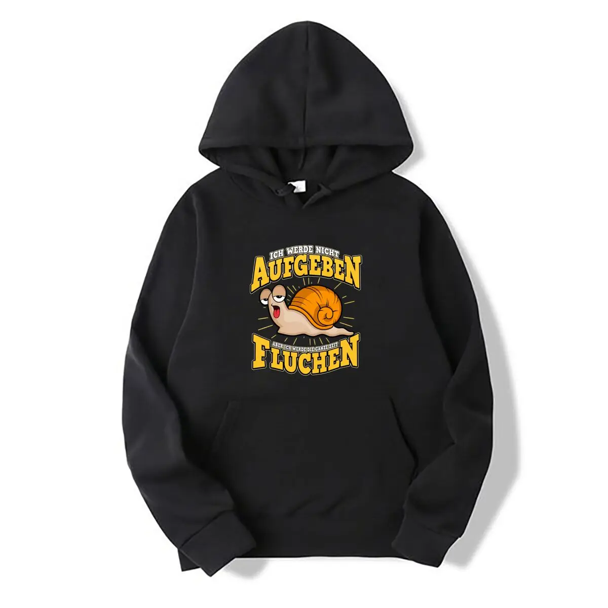 Funny Snail Never Give Up Always Cursing Quote Autumn and winter new men's and women's hooded sweatshirts