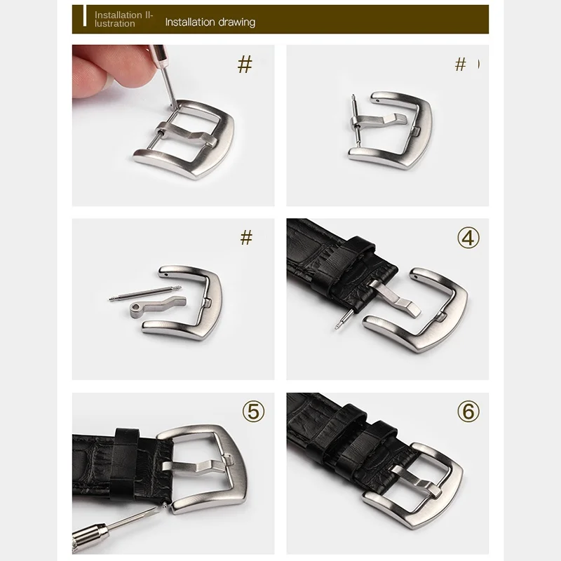 Matte Buckles matte Finish Clasp 16mm 18mm 20mm 22mm 24mm Metal Watch Band Buckle Universal Watch Strap Stainless Steel Clasp - Image 6