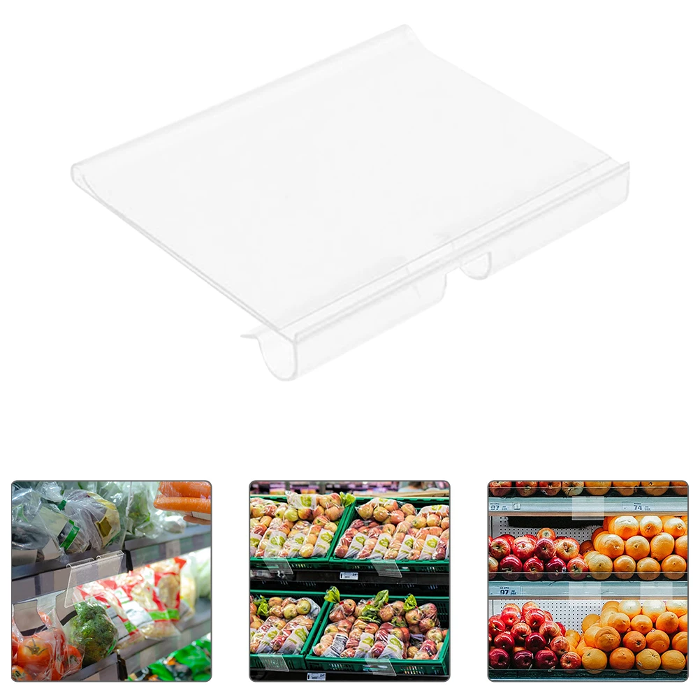 100pcs Label Holders For Shelves Clear Shelf Label Clips Price Stand Retail Sign Display Merchandise Tag Holder Shelf Price Sign