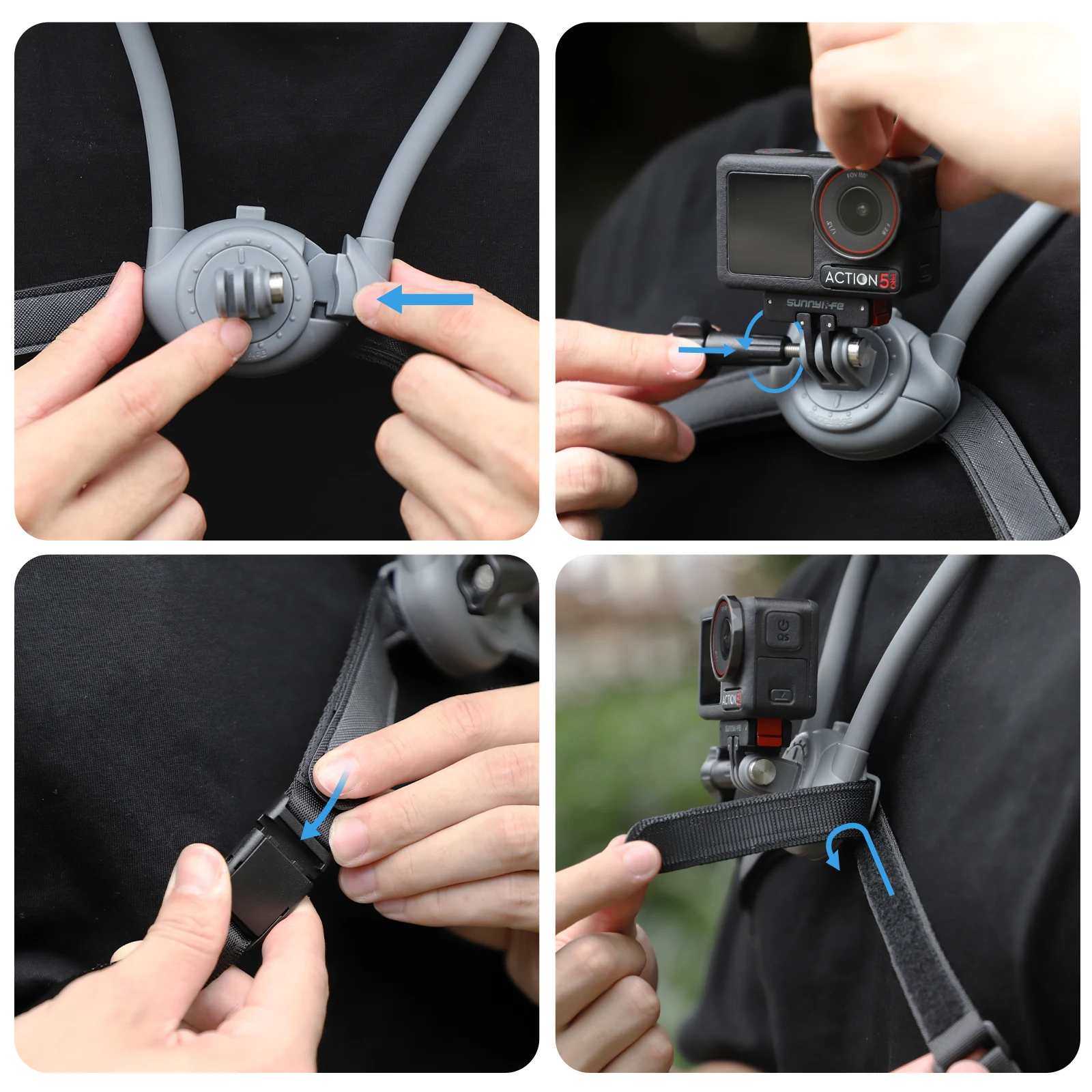 For DJI Action5 Pro Neck Mount Sport Camera Action5 Pro First Person Photography Bracket