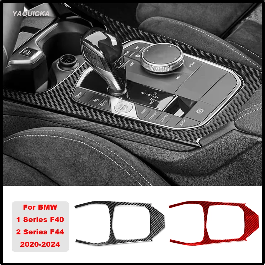 

Наклейка на панель переключения передач для BMW 1 серии F40, 2 серии F44 2020-2024, аксессуар для интерьера, из настоящего карбона