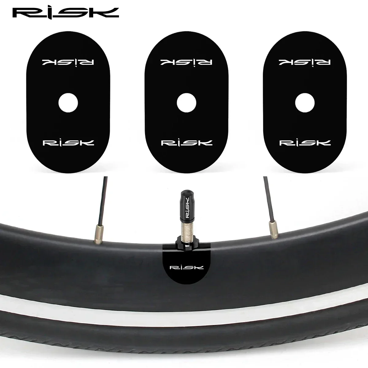 

Risk Bicycle Presta Valve Rim Sticker Mountain Road Bike Tire Air Nozzle Valve Sticker Rim Protection Pad FV Protective Adhesive