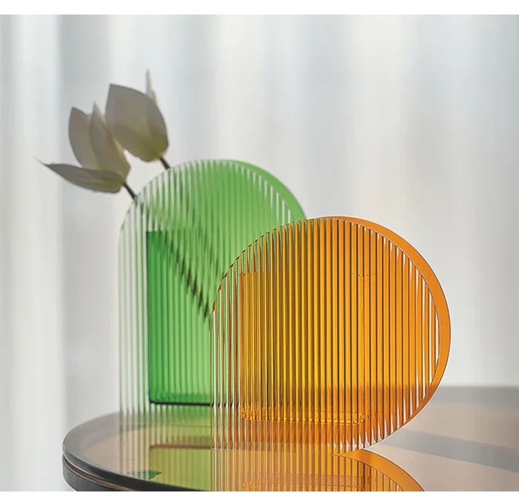 

Light Luxury Modern & Minimalism Vase Living Room Acrylic Flower Decoration Nordic Soft Home Decoration