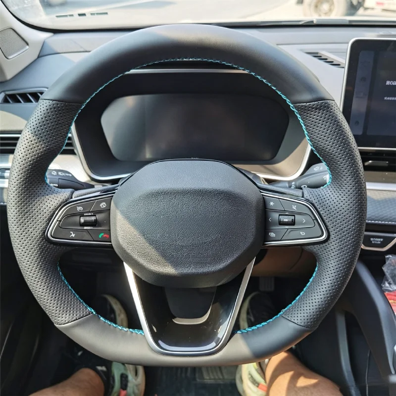 For Geely Preface Xingrui 2021‑2023 Custom Fit Hand‑Sewn Non‑slip Wear‑Resistant Car Steering Wheel Cover Steering Wheel