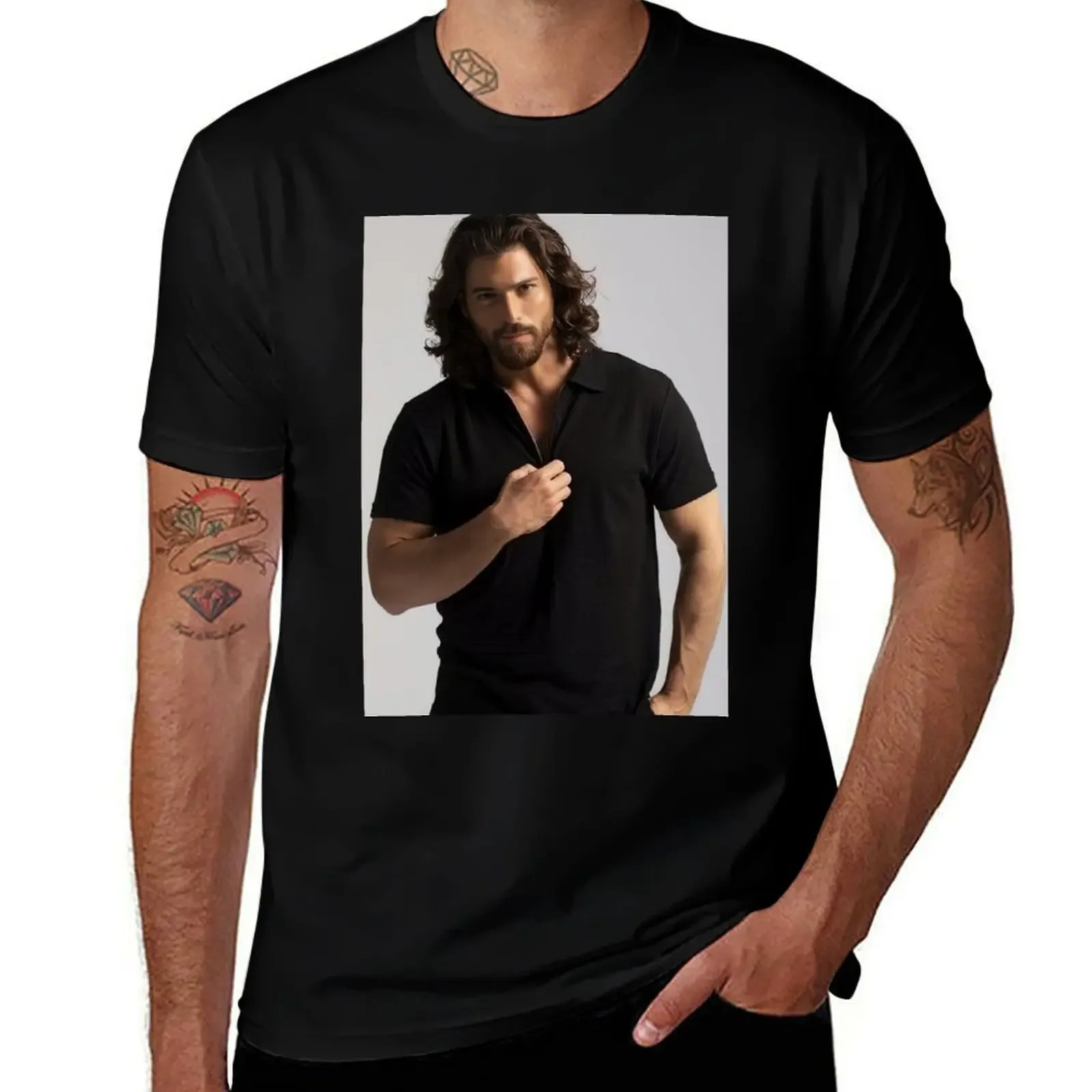 Can yaman awesome T-Shirt man clothes blacks plus size tops clothes Men's t shirts