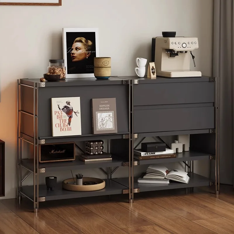 Flap door Magazine cabinet Living room Sofa side cabinet Japanese floor-to-ceiling bedroom Shelf multi-layer