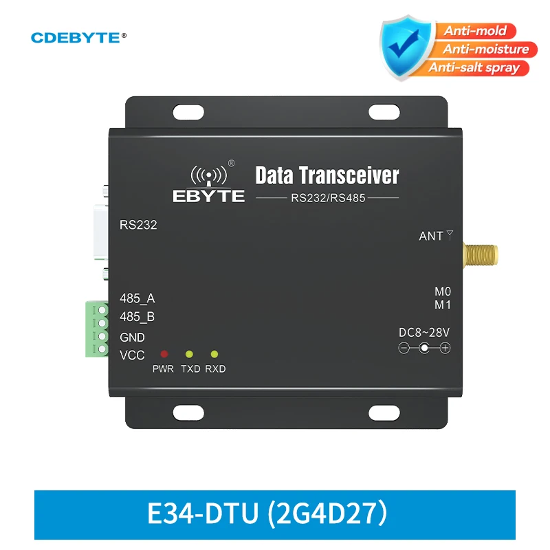 

Цифровая радиостанция CDEBYTE 2,4 ГГц RS485, полнодуплексный E34-DTU (2G4D27) 232, последовательный порт, частота, приемопередатчик данных