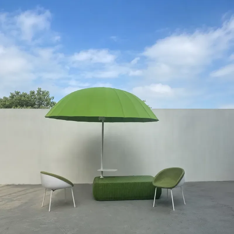 Custom Aluminum Outdoor Waterproof Fabric Parasol Set for Hotel and Resort Poolside Projects