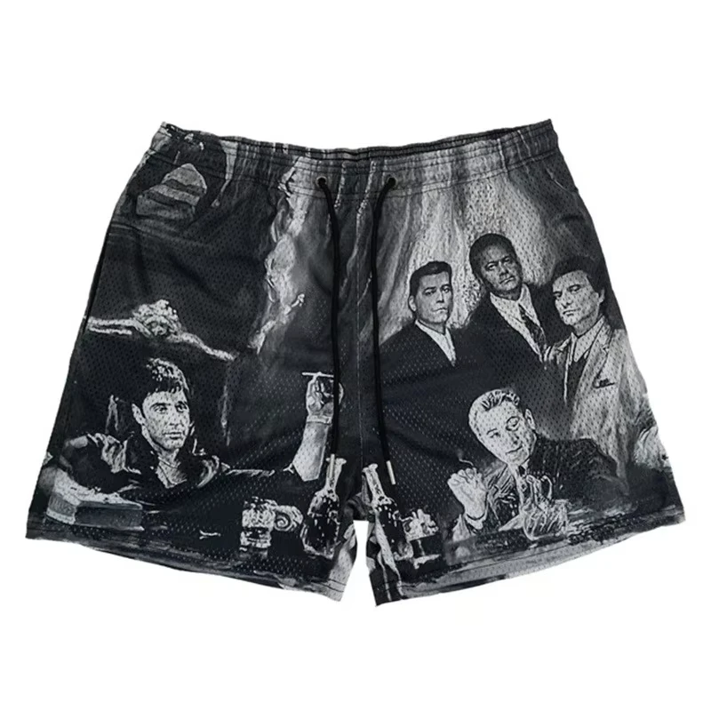 2026 Sommer Neue Schnelltrocknende Shorts mit Tierprint aus Polyesterfaser Gerades Bein Schnell Trocknend Fünf Zoll Länge Hip-Hop-Stil Kurze Hose – Detail 3