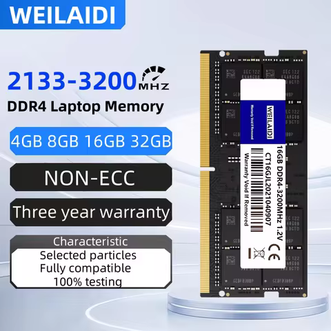 Memoria Ram ddr4 4GB 8GB 16GB 32GB 2400 2666MHz 3200 RAM for Laptop Notebook Memory RAM DDR4 1.2V Laptop RAM 260pin SO-DIMM Rams