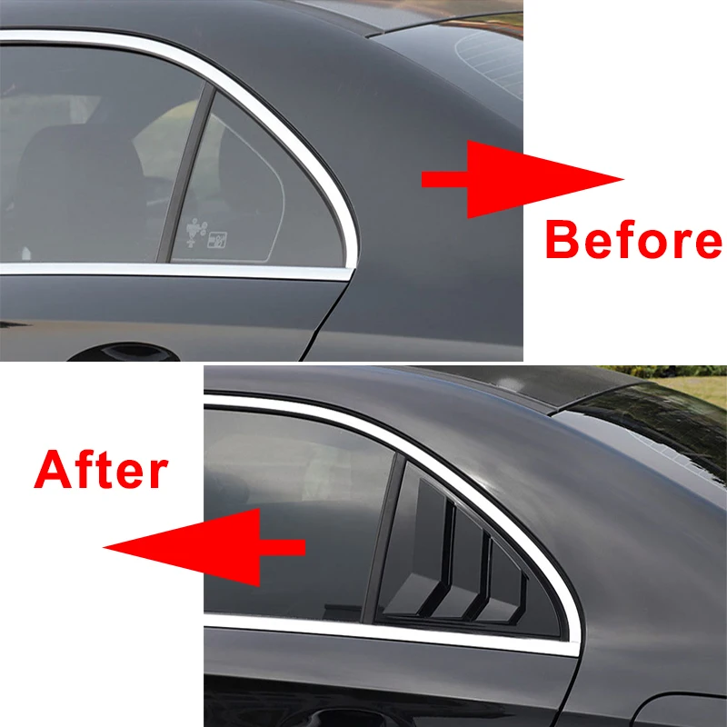 For Mercedes Benz A Class W176 CLA C117 C118 A180 A200 A250 A45 AMG 2013-2021 Side Quarter Window Louver Cover Trim Sticker ABS