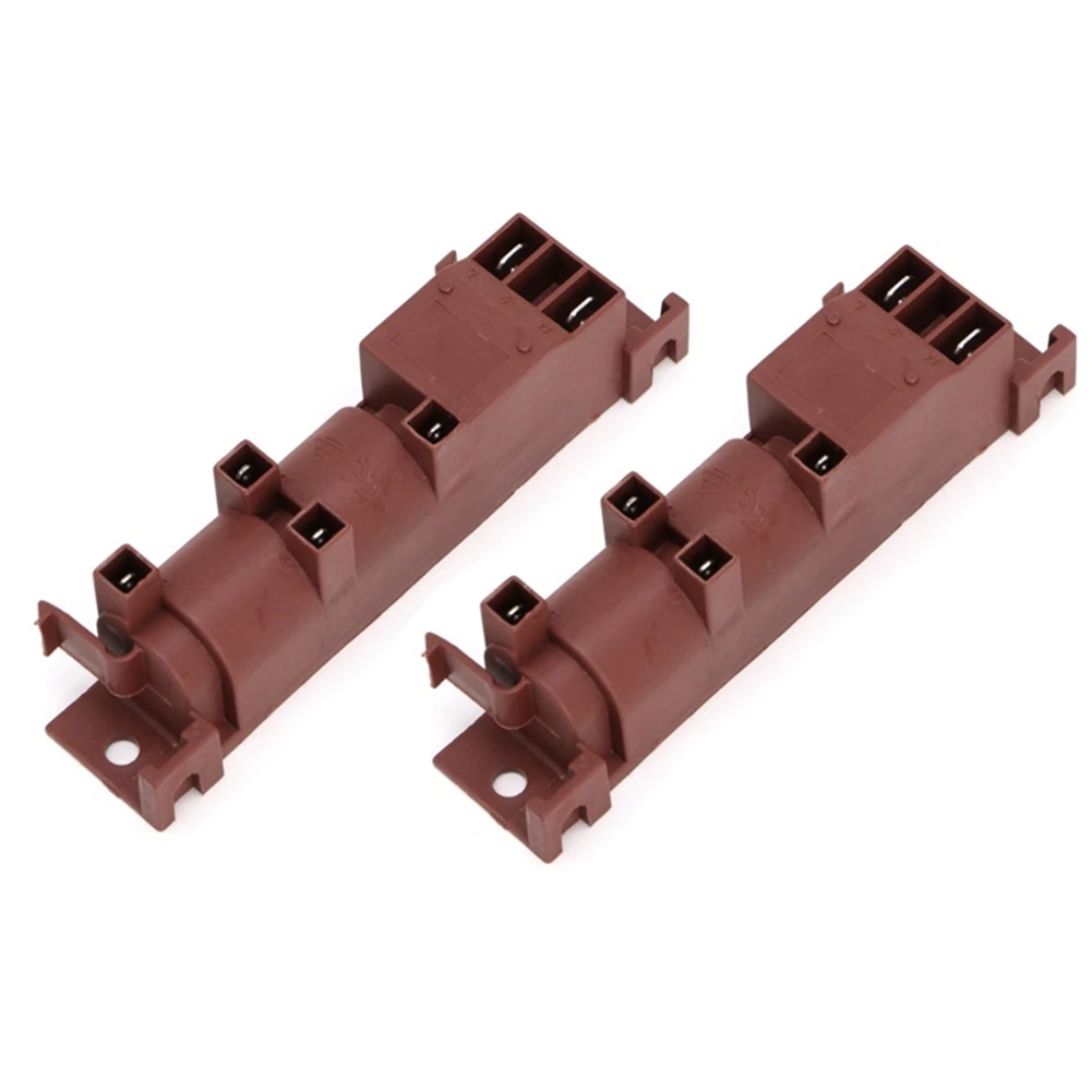 [B25B!】 2Pcs 220V Gas Stove AC Pulse Igniter With 4 Terminals Gas Water Heater Parts Spark Igniter For Cooktop Range