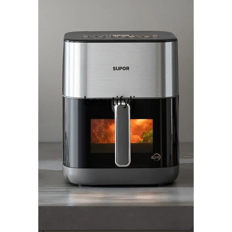 

Double heat source air fryer far infrared visual multi-function intelligent 6L large capacity