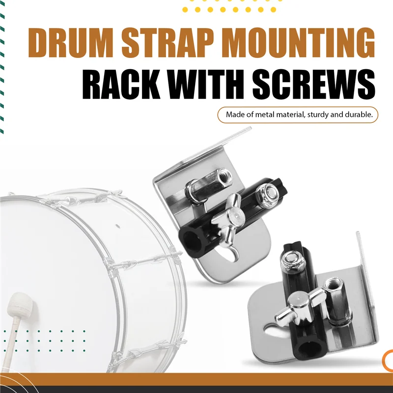 ABHT-معدن طبل حزام تصاعد الرف 2 قطعة طبل حزام محول إصلاح مع مسامير استبدال الملحقات للأشرطة #1