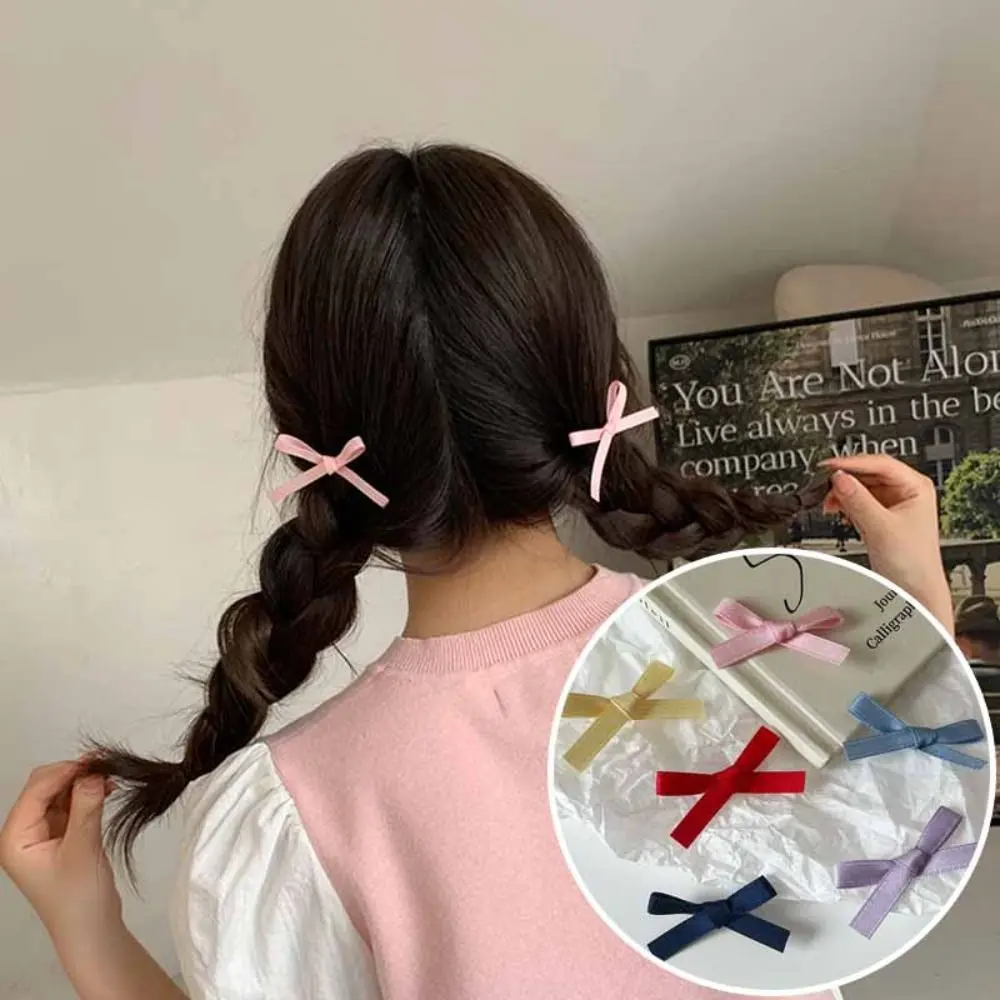 Ballet Little Bowknot Hair Clips Sweet Ribbon Bow Hairpin Headwear Hair Accessories Cute Barrette Girls
