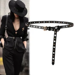 Fresh style thin belt women's decoration with suit waist fashion Joker jeans leather belt belts for women luxury designer belt