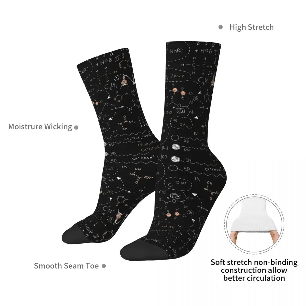 Calcetines de Química increíbles para hombre y mujer, medias Súper suaves, calcetines largos para todas las estaciones, accesorios para regalo de cumpleaños